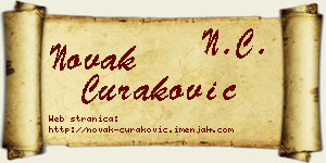 Novak Curaković vizit kartica